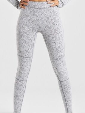 Gymshark Light Gray Marled Performance Leggings